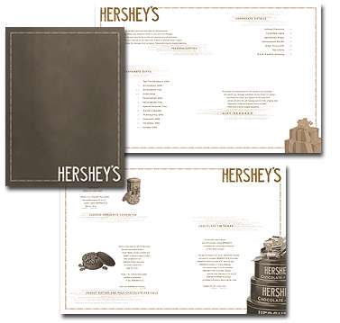 hershey's chocolate corporate gift catalog designs